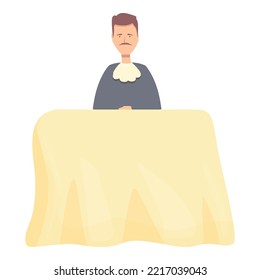 Culinary menu icon cartoon vector. Food critic. Guest drink