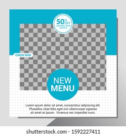 Culinary Menu Social Media Story Template. EPS 10