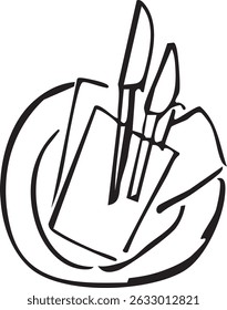Culinary Presentation Starts Here, Knife, Fork, Plate A Visual Symphony