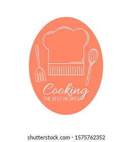 Culinary school logo template. Vector illustration for design and web.