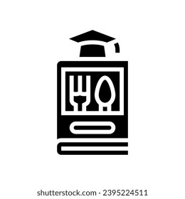 culinary school restaurant chef glyph icon vector. culinary school restaurant chef sign. isolated symbol illustration