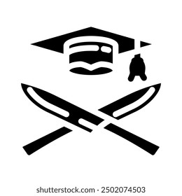 culinary school restaurant chef glyph icon vector. culinary school restaurant chef sign. isolated symbol illustration