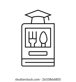 culinary school restaurant chef line icon vector. culinary school restaurant chef sign. isolated contour symbol black illustration