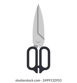 Culinary shears vector cartoon illustration isolated on a white background.