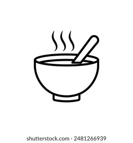 Culinary Soup Icon for Cooking Recipes and Food Blogs