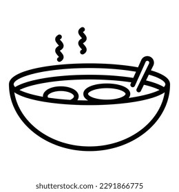 Culinary soup icon outline vector. Brazilian dish. Food meat