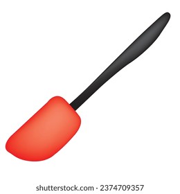 Culinary tool for working with thick and liquid products - silicone spatula