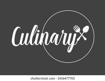 Culinary Vector Illustration. Minimalist Lettering Art.