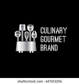 Culinary vector logo design template