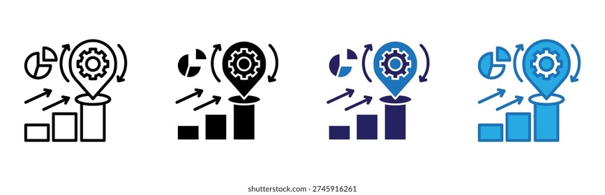 Culminate Icon Multi Style Vector Illustration
