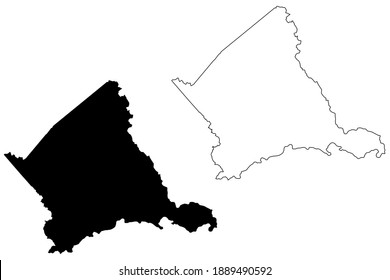 Culpeper County, Commonwealth of Virginia (U.S. county, United States of America, USA, U.S., US) map vector illustration, scribble sketch Culpeper map