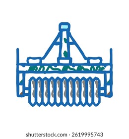 cultipacker farm equipment doodle icon sketch vector. cultipacker farm equipment sign. isolated symbol illustration