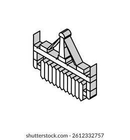 cultipacker farm equipment isometric icon vector. cultipacker farm equipment sign. isolated symbol illustration