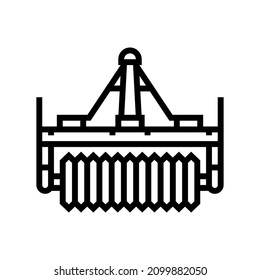 cultipacker farm equipment line icon vector. cultipacker farm equipment sign. isolated contour symbol black illustration