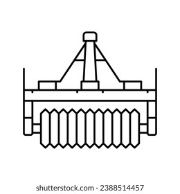 cultipacker farm equipment line icon vector. cultipacker farm equipment sign. isolated contour symbol black illustration