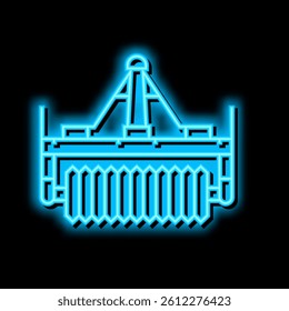 cultipacker farm equipment neon light sign vector. cultipacker farm equipment illustration