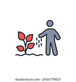 cultivate icon. vector.Editable stroke.linear style sign for use web design,logo.Symbol illustration.