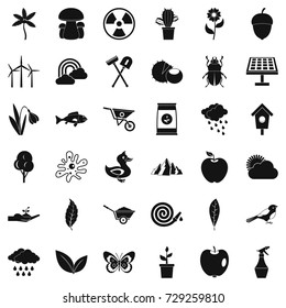 Cultivated tool icons set. Simple style of 36 cultivated tool vector icons for web isolated on white background