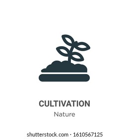 Cultivation glyph icon vector on white background. Flat vector cultivation icon symbol sign from modern nature collection for mobile concept and web apps design.