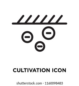 Cultivation icon vector isolated on white background, Cultivation transparent sign , line symbol or linear element design in outline style