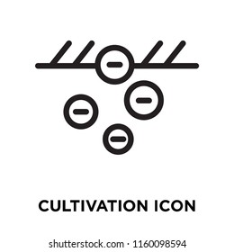 Cultivation icon vector isolated on white background, Cultivation transparent sign , line symbol or linear element design in outline style