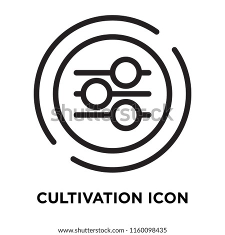 Cultivation icon vector isolated on white background, Cultivation transparent sign , line symbol or linear element design in outline style
