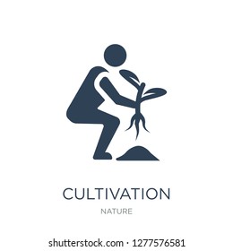 cultivation icon vector on white background, cultivation trendy filled icons from Nature collection, cultivation vector illustration