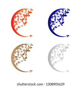 Cultivation Moon Logo, editable and printable perfect for use in a wide range of new media templates: Web Marketing Agency, Social Media Services Showcase, Online Marketing Apps, and Web.