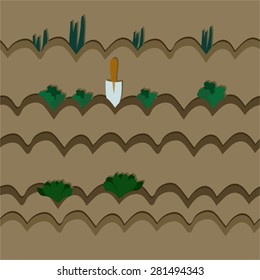 Cultivation of vegetables vector background