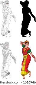 Cultral dance, Traditional dressing, Line art work