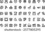 Cultural activities icons High-Quality Vector Icons Collection with Editable Stroke. Ideal for Professional and Creative Projects.