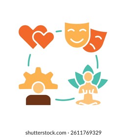 Cultural capital color flat icon for digital and print projects.  Minimal clean icons for apps and websites. Modern simple icons for UI UX and branding