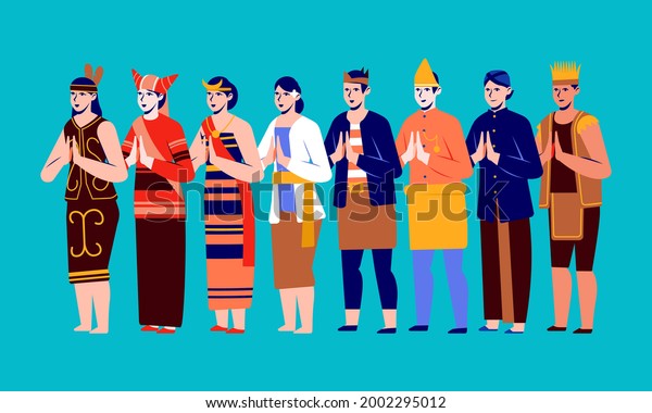 the cultural diversity of the Indonesian state,\
people wear traditional clothes from each region. used for avatar,\
profile picture and other