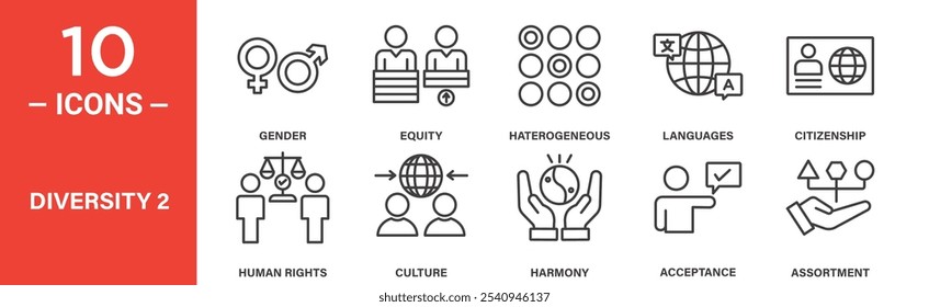 Cultural Diversity and Social Equity Icons