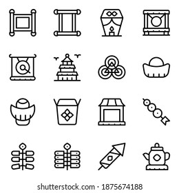 
Cultural Elements of Hong Kong Glyph Icons Pack