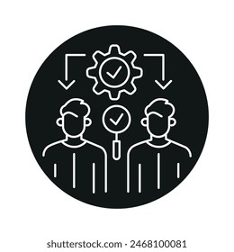 Cultural fit line black icon. Sign for web page, mobile app, button, logo. Vector isolated button. Editable stroke.