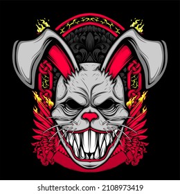 cultural full face mask illustration with awesome background