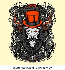 cultural full face mask illustration for t shirt design