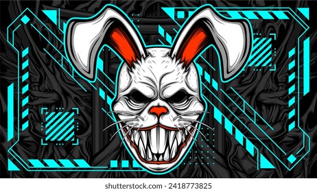 cultural full face mask illustration