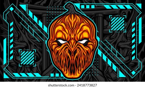 cultural full face mask illustration