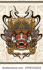 cultural full face mask illustration	for t shirt design