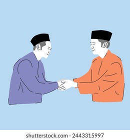 Cultural Greeting of Respectful Handshake