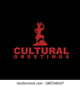 Cultural Greetings Logo Design Vector