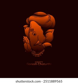 Cultural Happy Ganesh Chaturthi Indian religious festival background vector