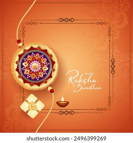 Cultural Happy Raksha Bandhan Indian festival background design vector