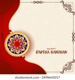 Cultural Happy Raksha Bandhan Indisches Festival Hintergrund Design Vektor