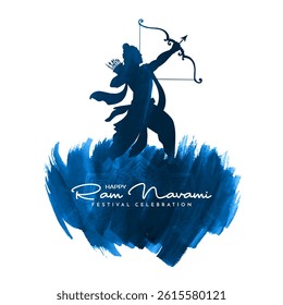 Cultural Happy Ram Navami Indian festival background vector