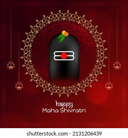 Cultural Hindu festival Maha Shivratri background design vector