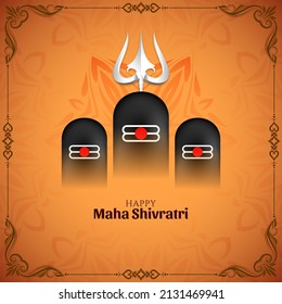 Cultural Hindu festival Maha Shivratri background design vector