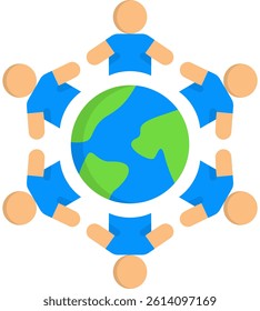 Cultural Identity Icon Flat Vector Illustration